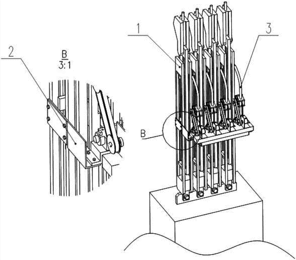 Monitoring device and method for rope regulating state of deep-well lifting equipment