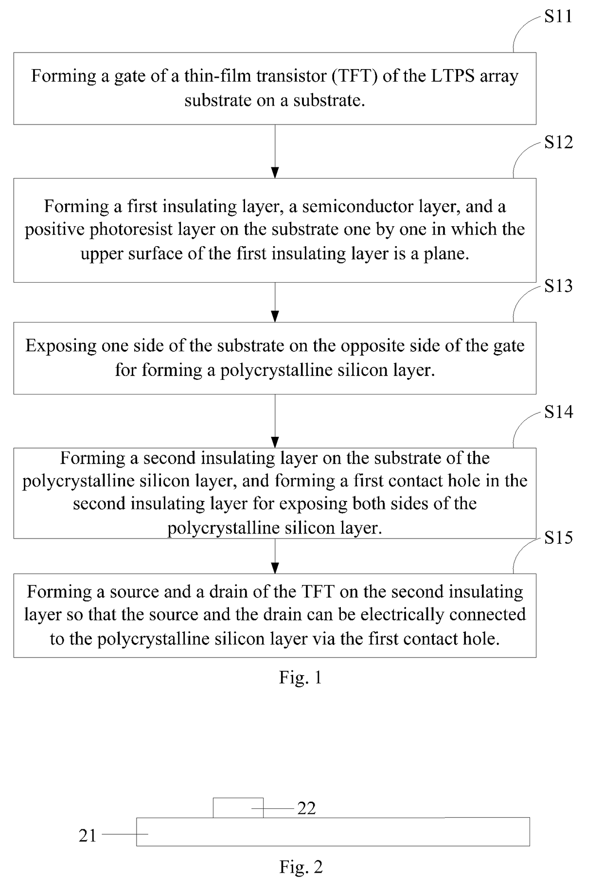 Ltps array substrate and method for producing the same