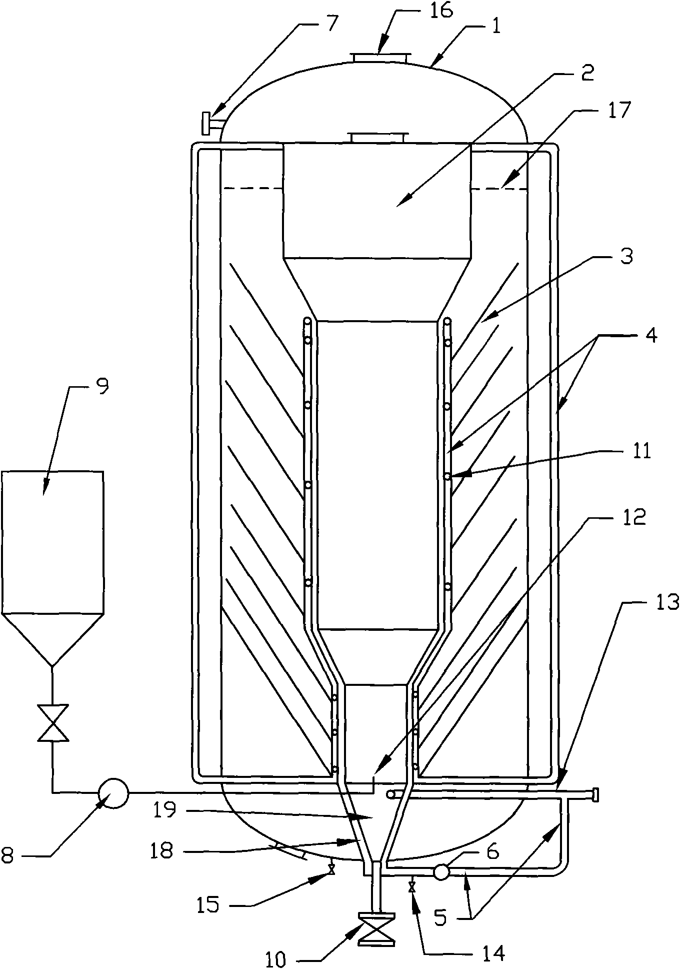 Softening process for industrial raw water