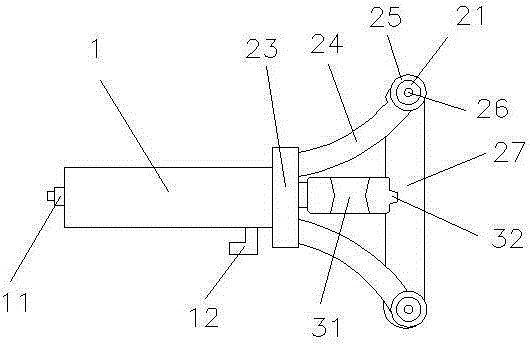 Hydraulic bending straightener