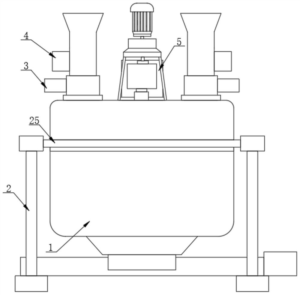 Efficient reaction kettle for mixing nitrogen, phosphorus and potassium fertilizers for pretreatment work of agricultural paddy fields