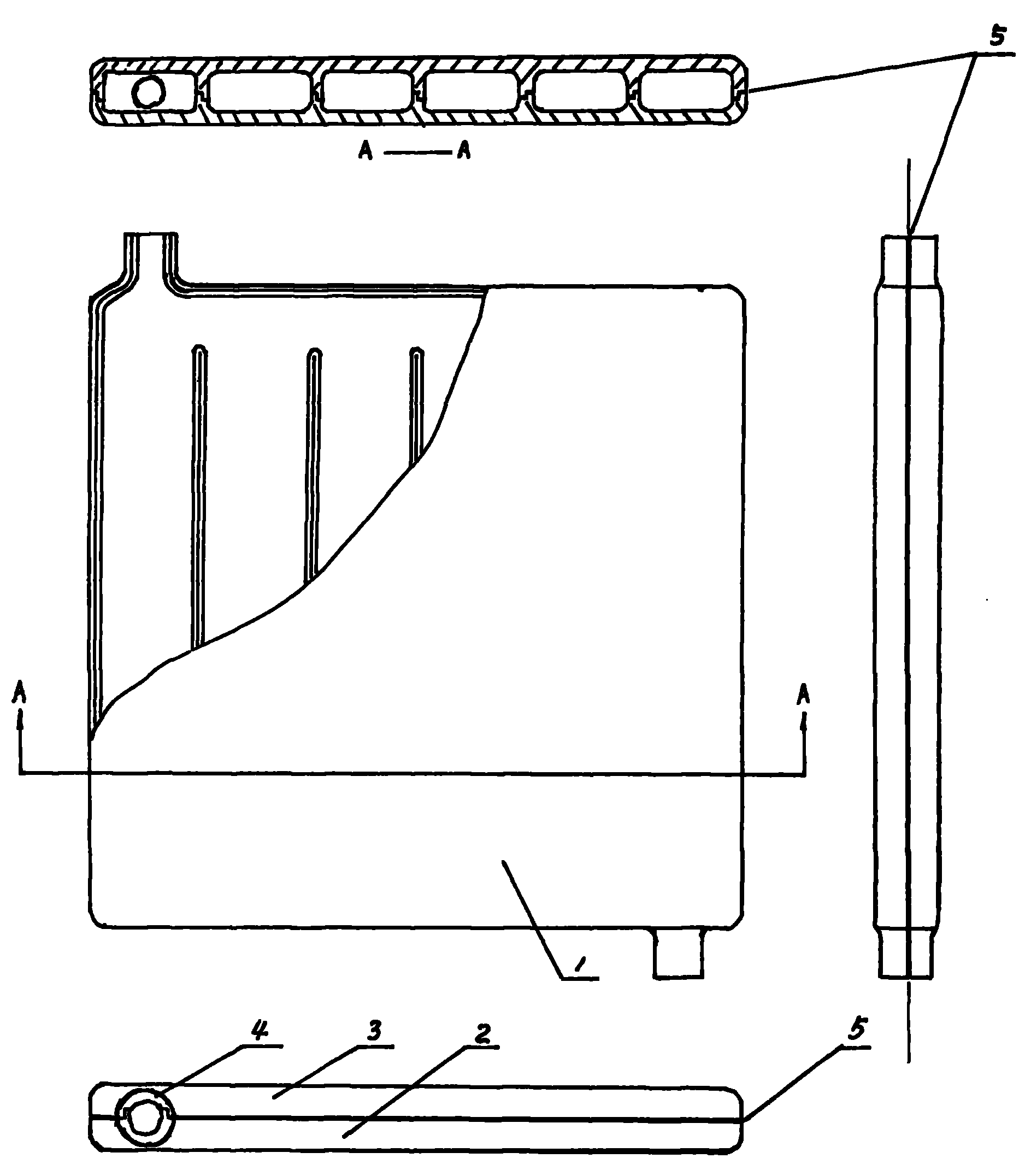 Ceramic solar panel pressed by ceramic powder and provided with access pipe orifice