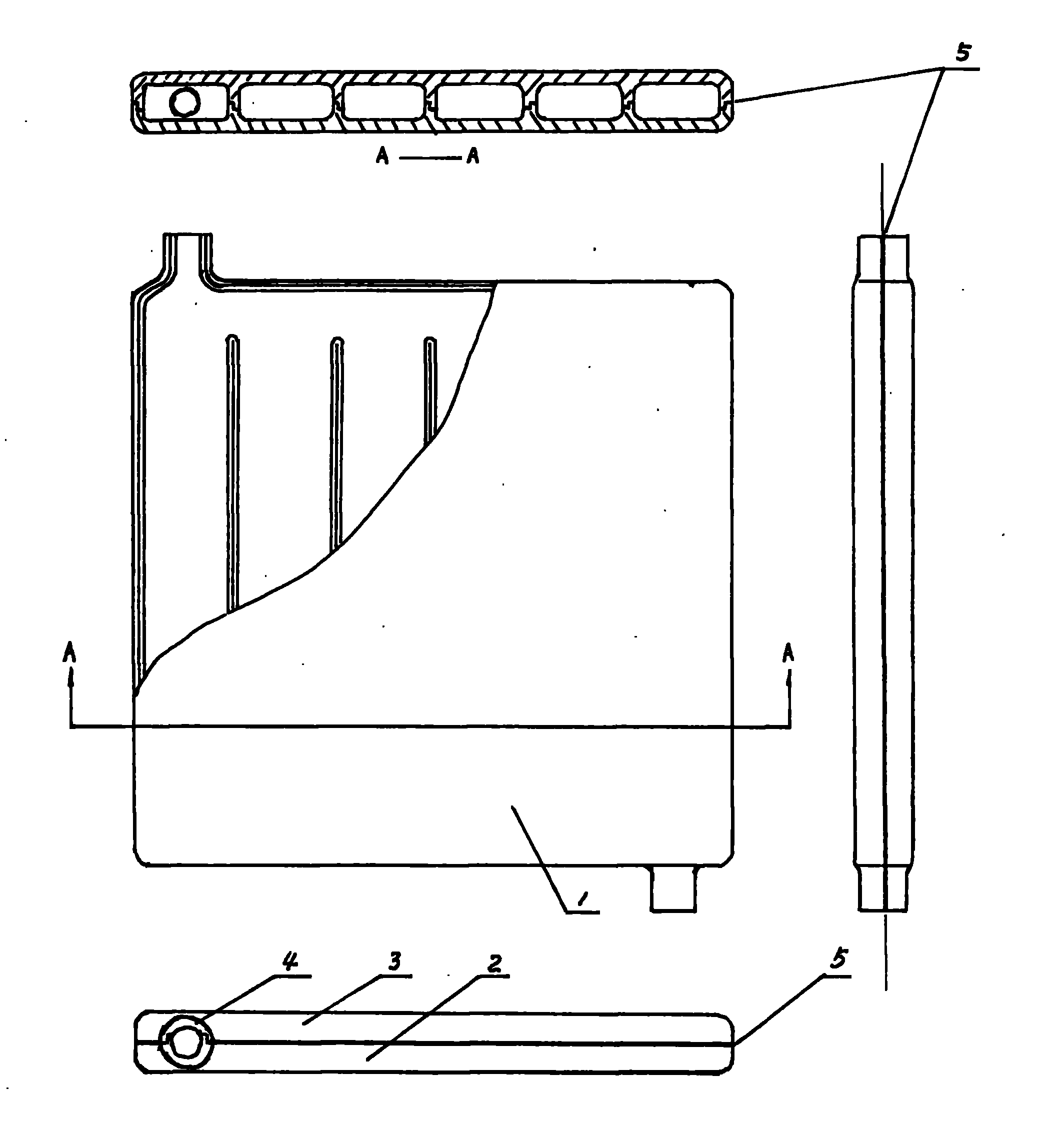 Ceramic solar panel pressed by ceramic powder and provided with access pipe orifice