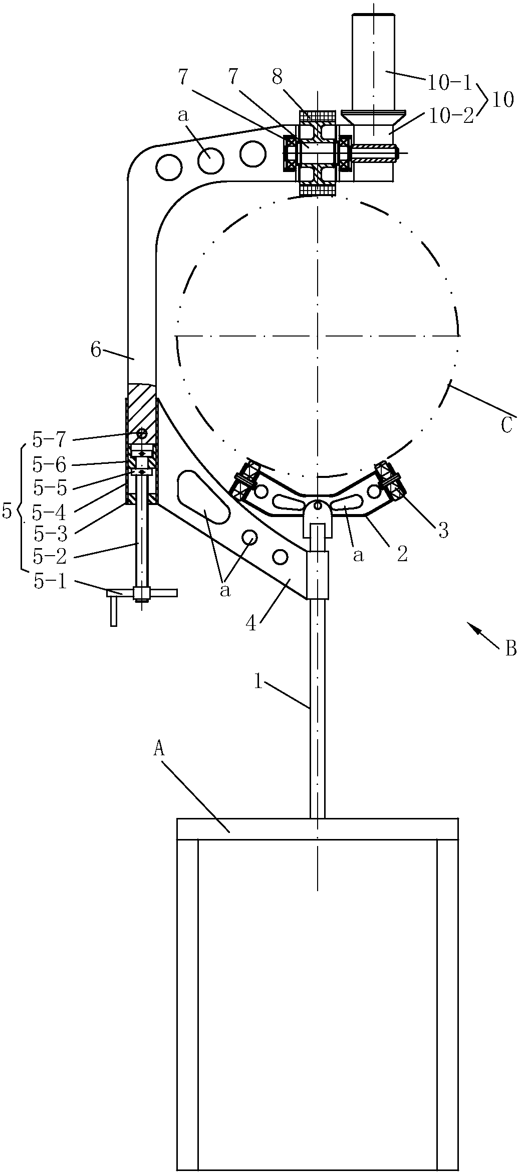 Concrete rod climbing work platform and its climbing device