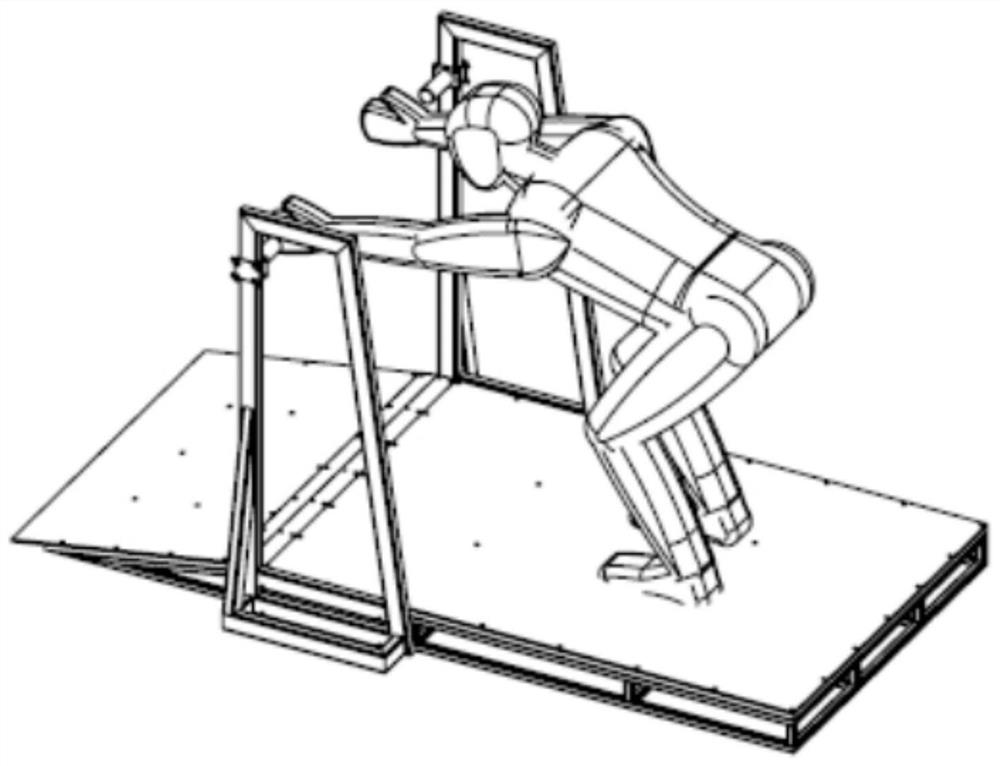 Starting door force measuring handle for single-board skiing training