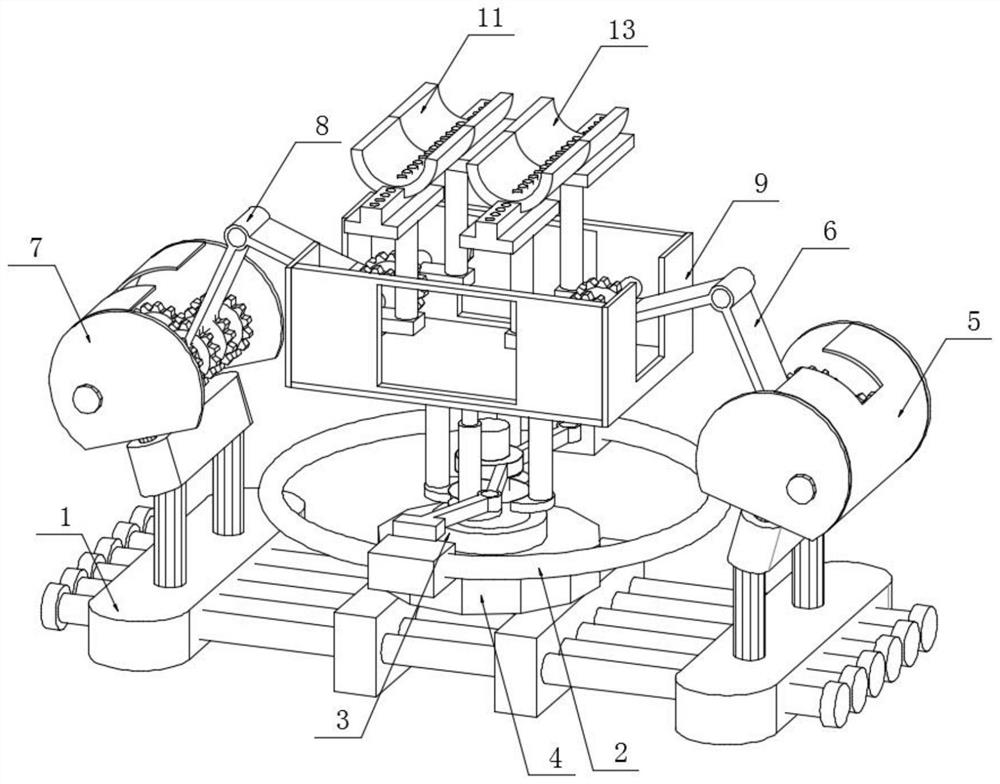 Rotary locking structure capable of rotating at multiple angles for welding