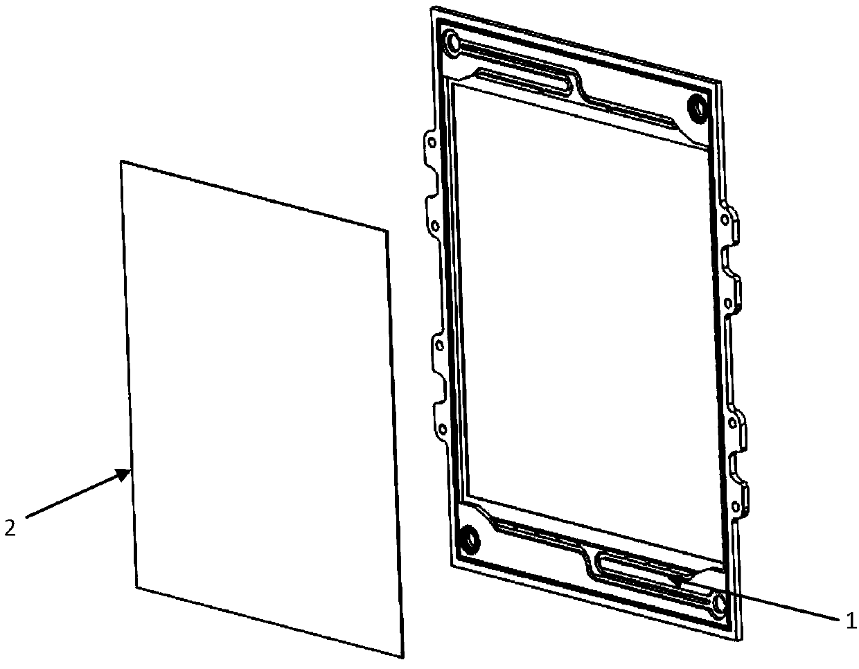 Flow battery electrode frame, application thereof and flow battery