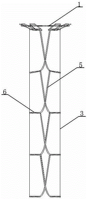 Self-retracting intraesophageal bracket capable of carrying radiation elements for partial radiotherapy