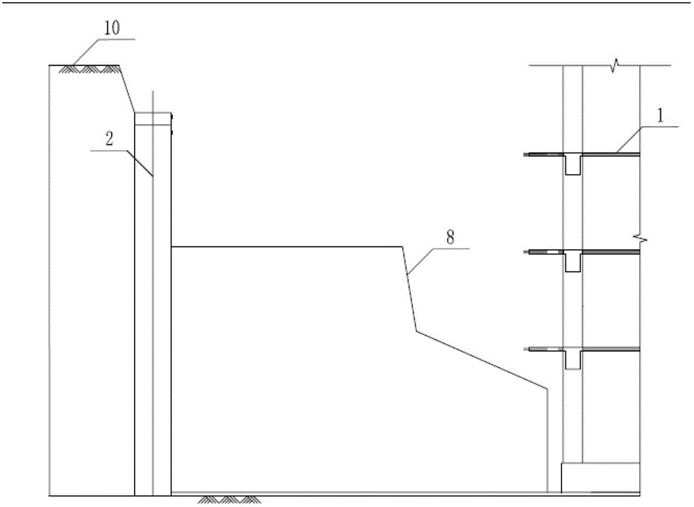 Support change construction building method implemented by using main structure of building