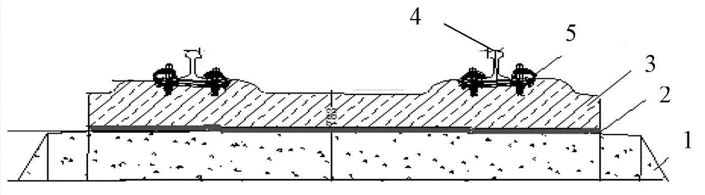 Port exhaust assembly used for ballastless track construction and track construction method