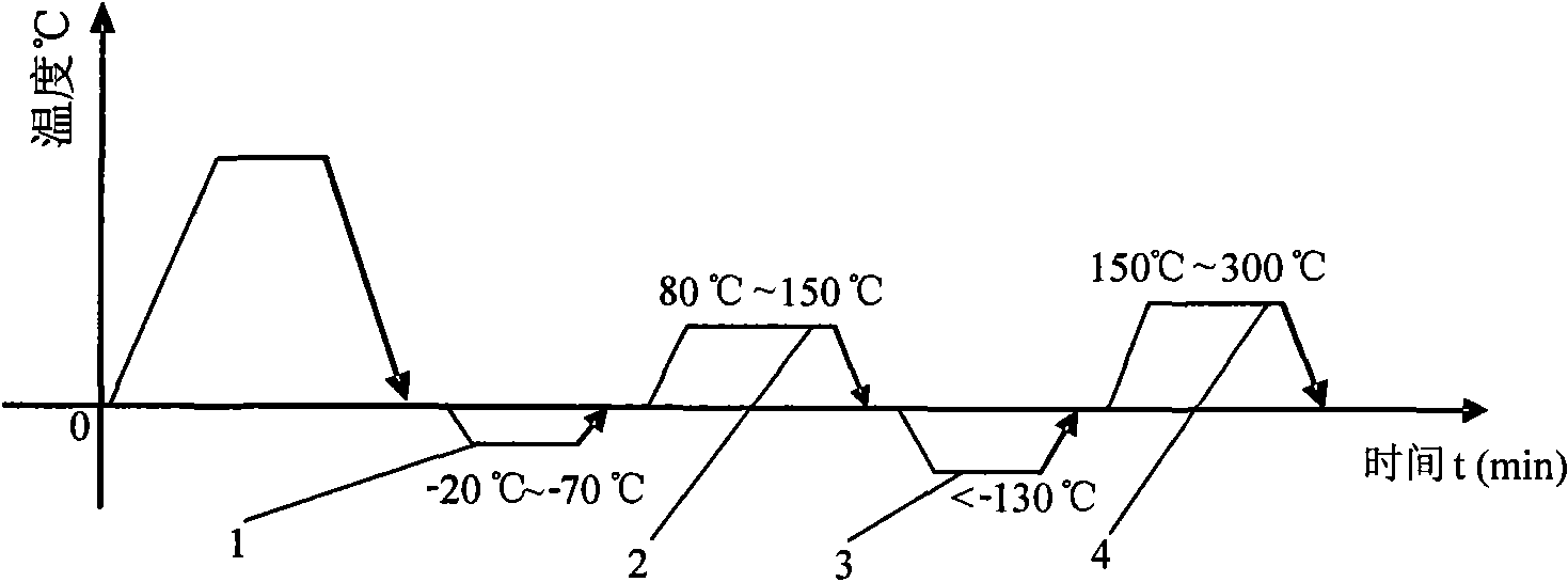 Composite temperature cold treatment process