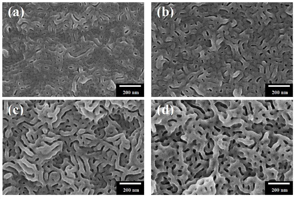 Method for preparing porous membranes based on selective swelling of block copolymers