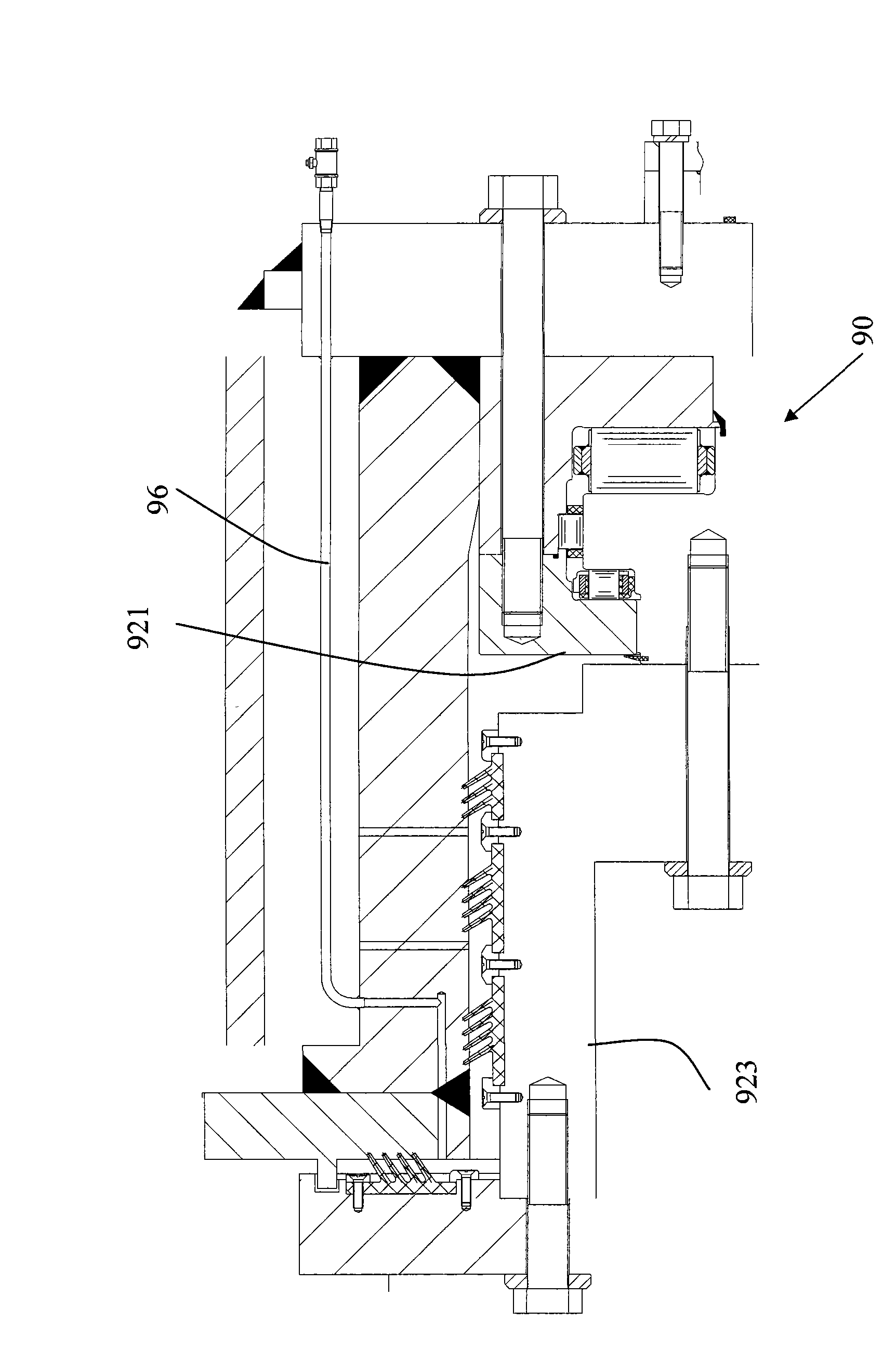 Integral type shield cutterhead driving device