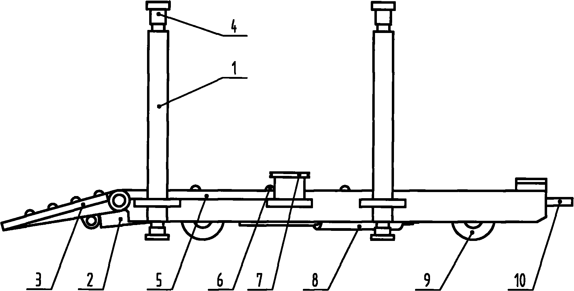 Hydraulic bracket assembling and disassembling machine with supporting upright column