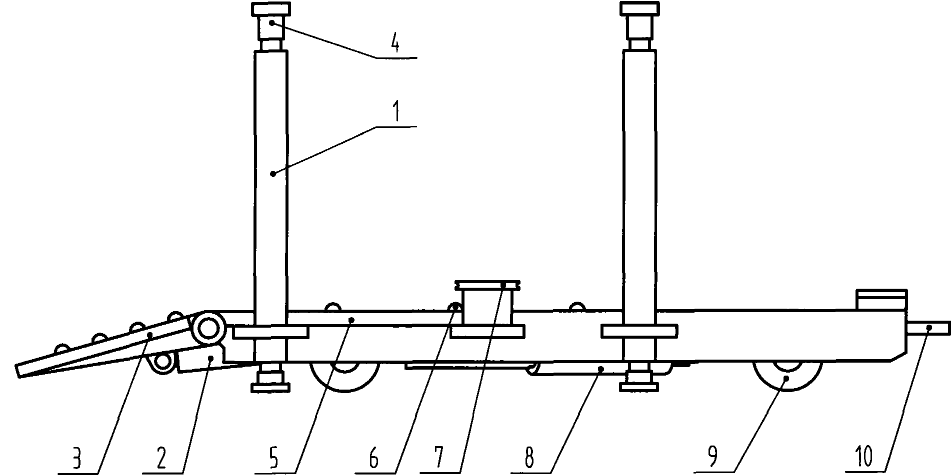 Hydraulic bracket assembling and disassembling machine with supporting upright column