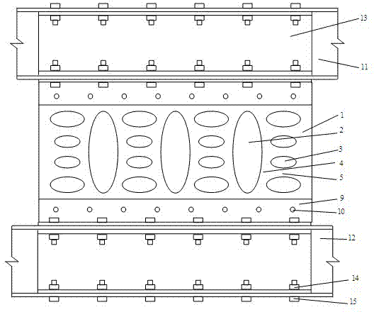 Compound mild steel damper with holes and ribs