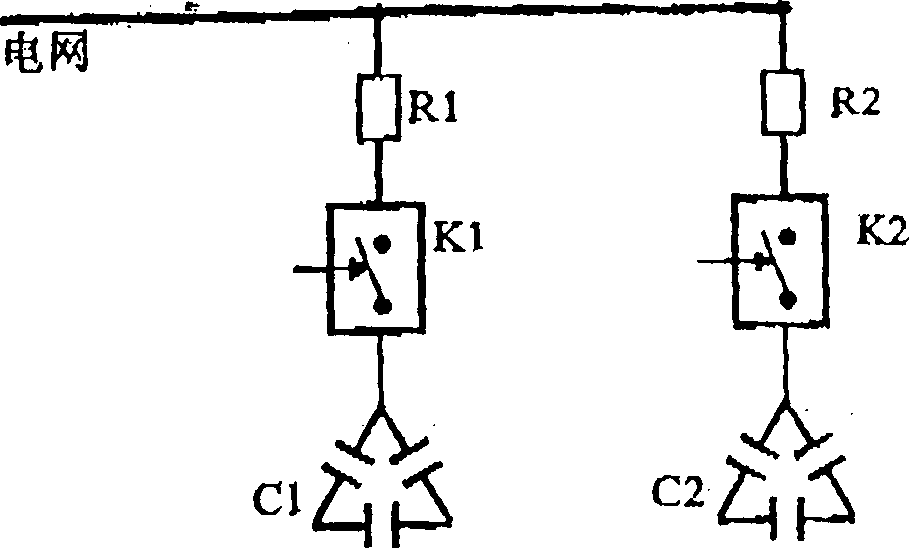 Automatic circulating throw-in throw-off controller for low-voltage capacitor sets