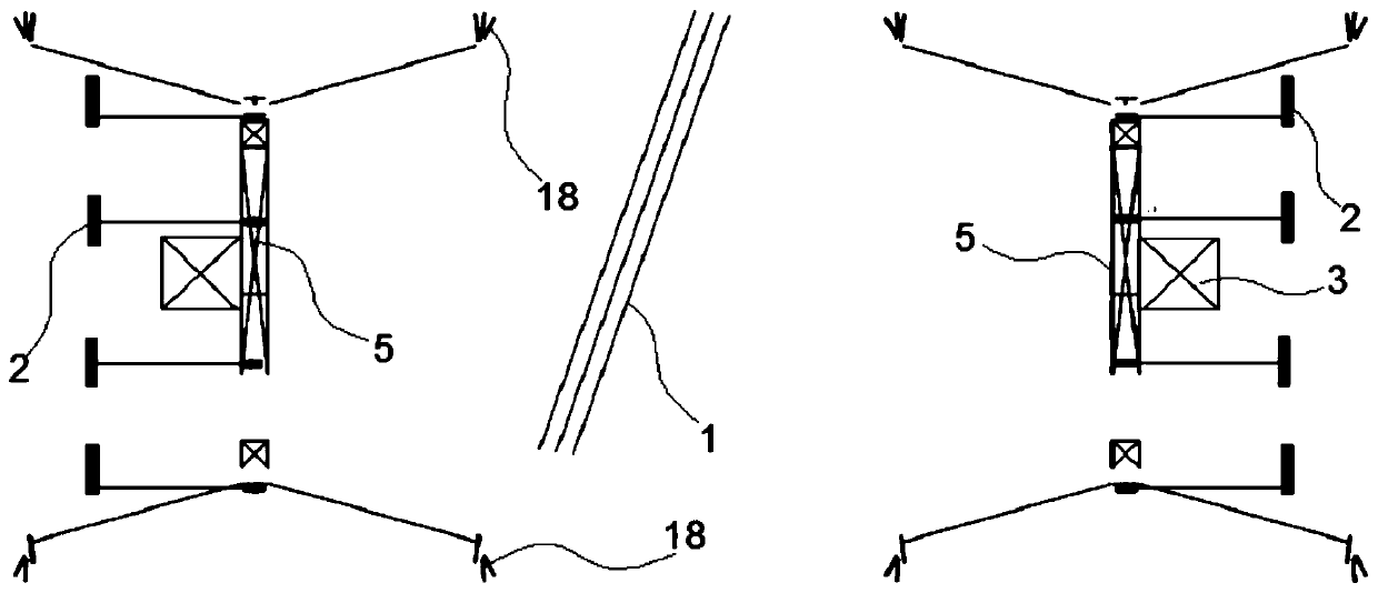 Electrified spanning construction method for high-voltage line