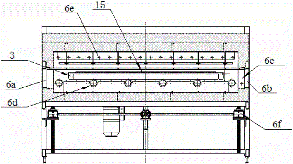 Production device capable of achieving continuous automatic production of semi-tempered plate vacuum glass