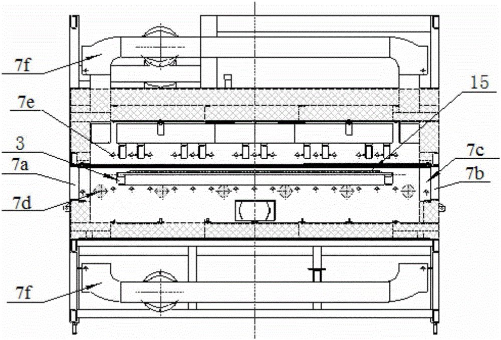 Production device capable of achieving continuous automatic production of semi-tempered plate vacuum glass