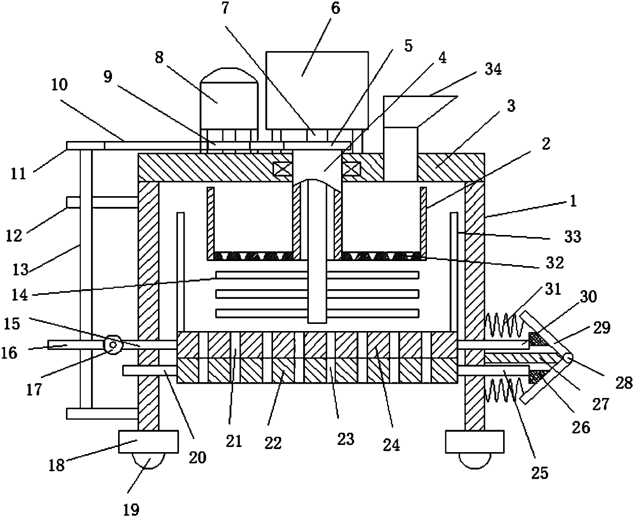 Paving construction device capable of rubblizing and recycling municipal road surfaces