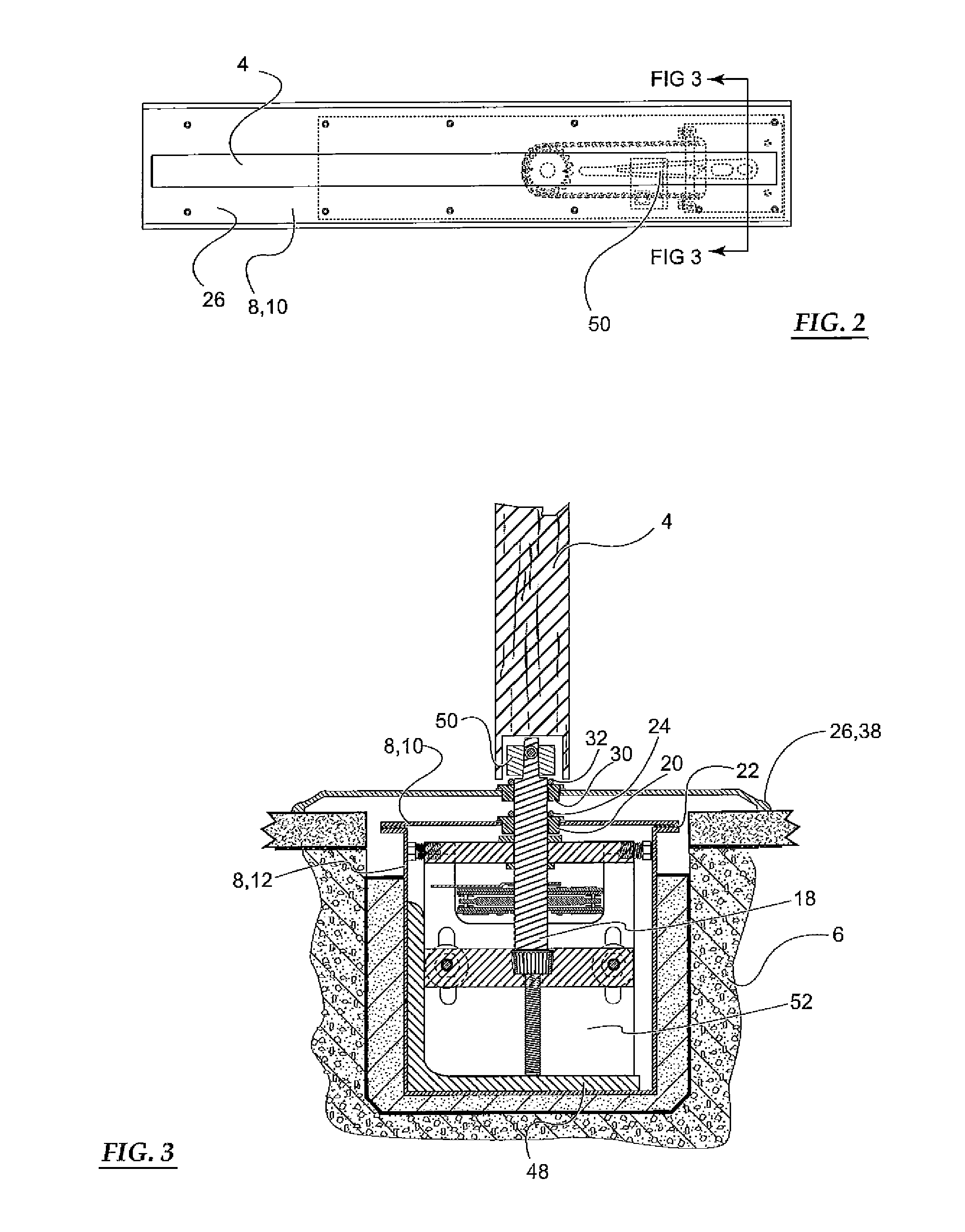 Sealing arrangement for door operating apparatus retrofit kit