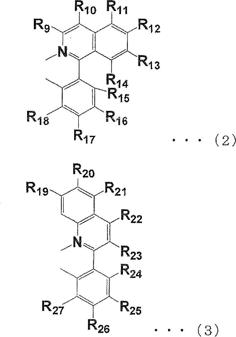 Iridium complex compound, organic electroluminescence element, and use therefor