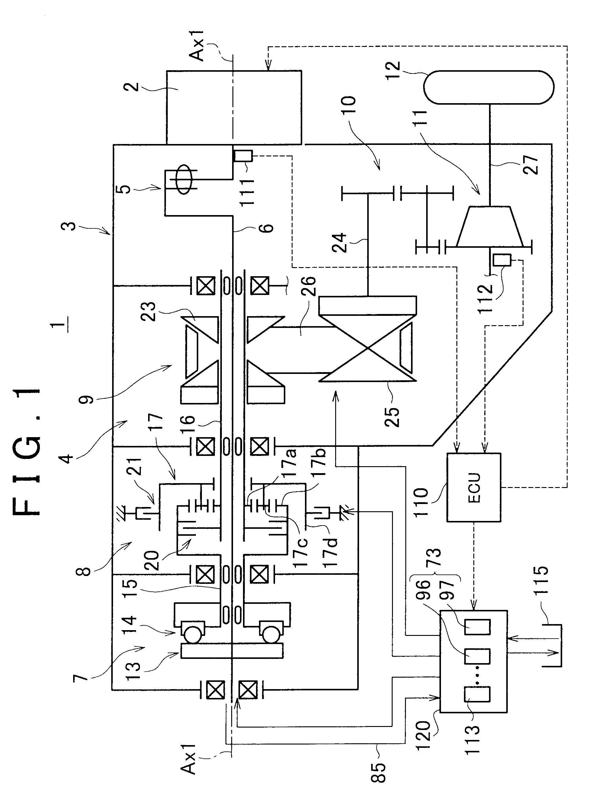 Axial piston pump, and power transmission device with axial piston pump