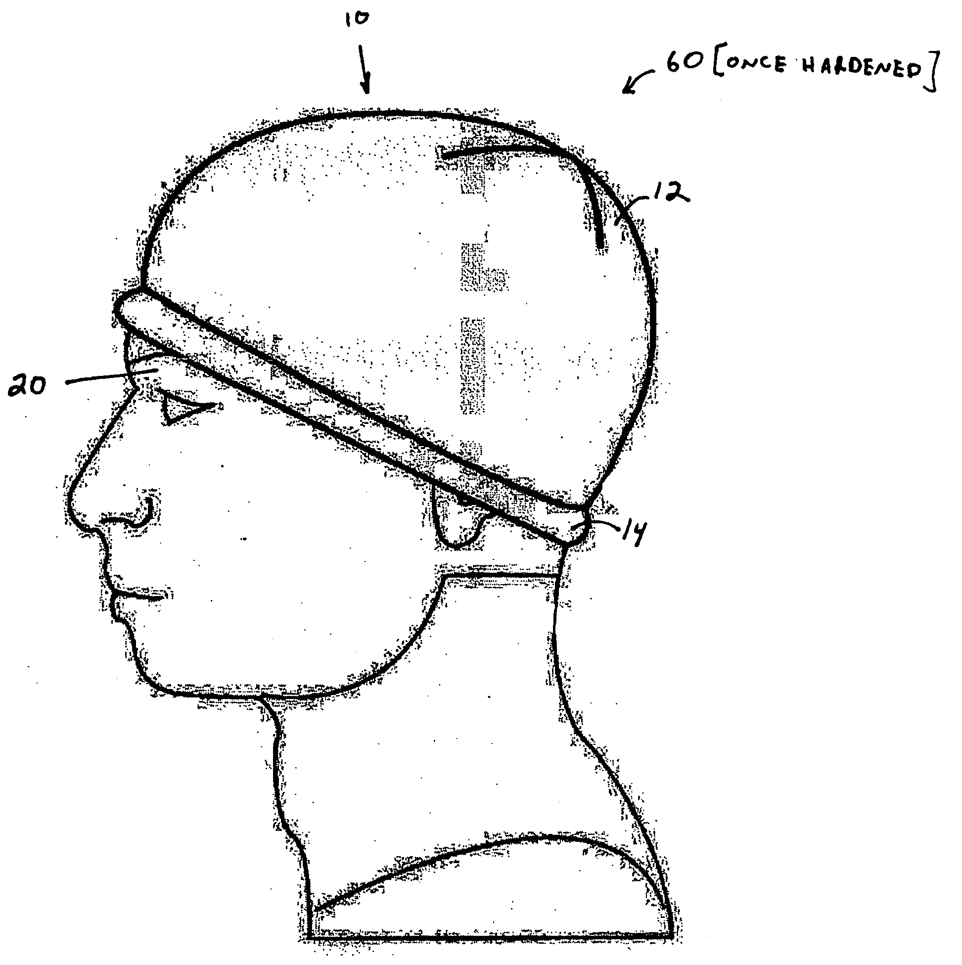 Custom fitted helmet and method of making the same