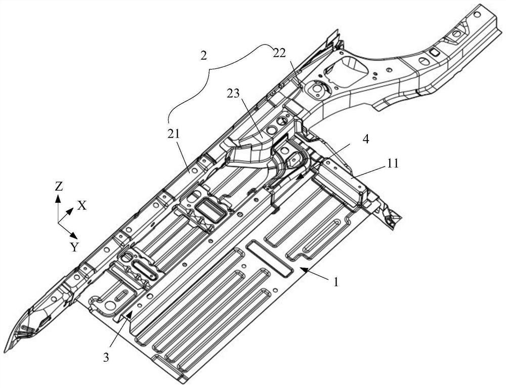 Vehicle body floor assembly and vehicle