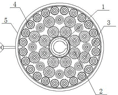 Vacuum ion plating three-axis uniform speed continuous rotation coating device