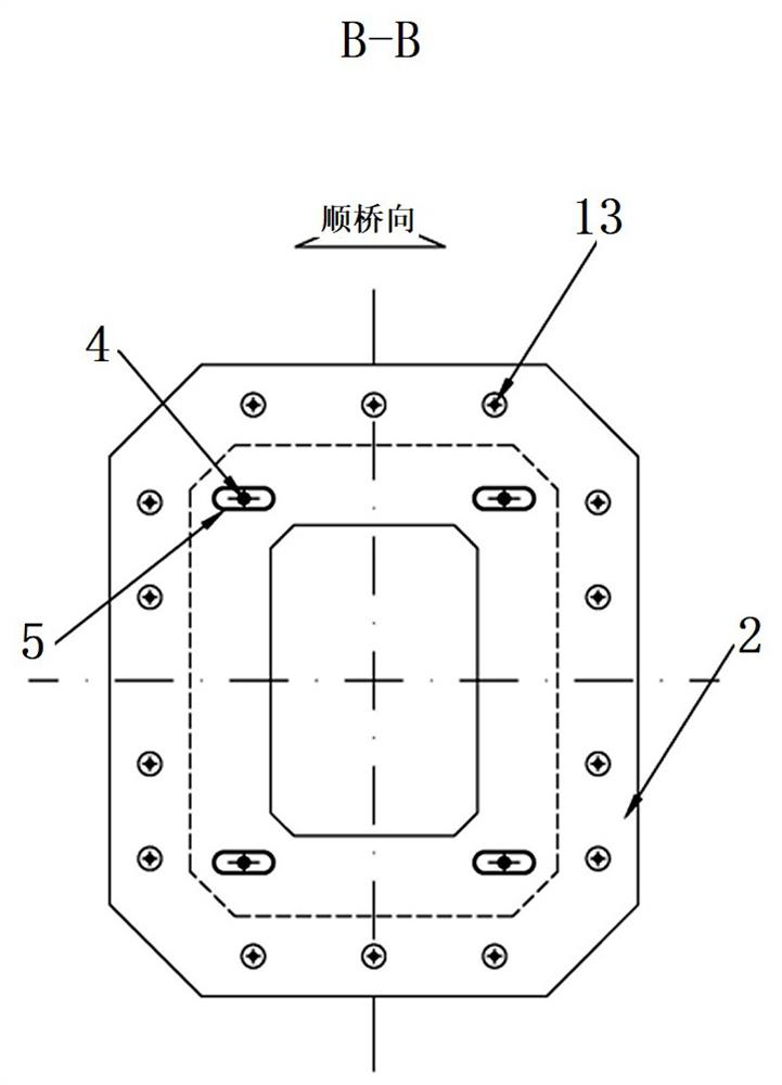 Tensile device for side piers and auxiliary piers of large-span bridge