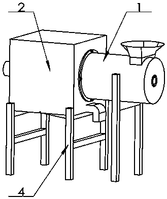 A device for screw pressing and dehydrating Enteromorpha