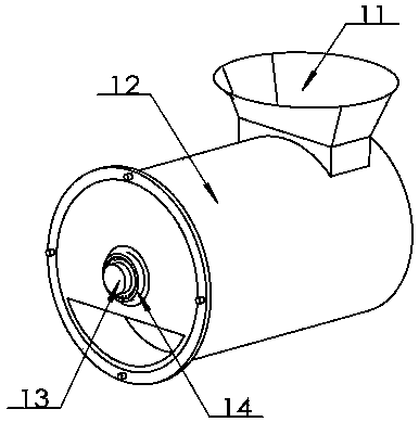 A device for screw pressing and dehydrating Enteromorpha