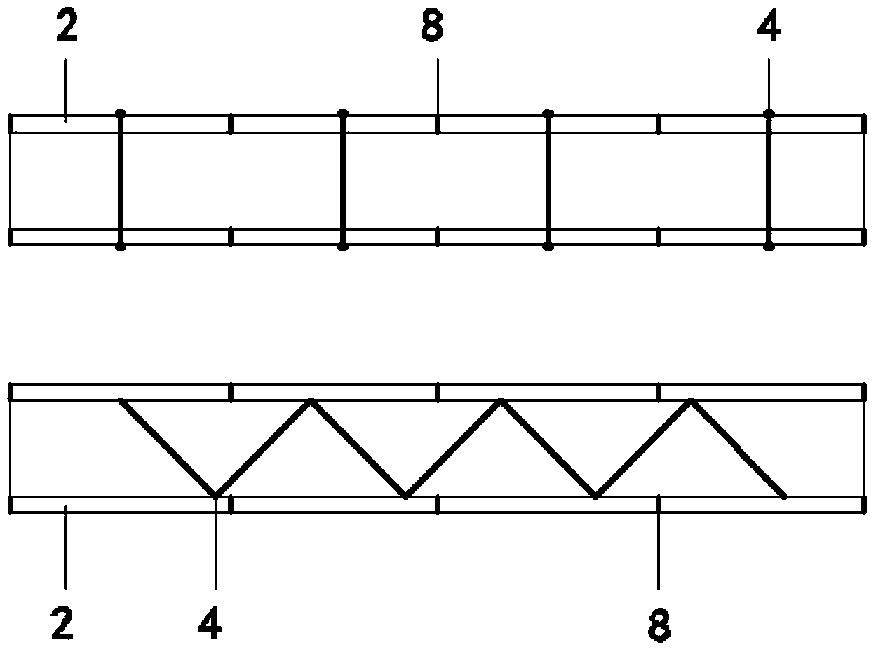 Foamed concrete bearing wall wrapped with wire mesh mortar boards and provided with cross-shaped frame and construction method