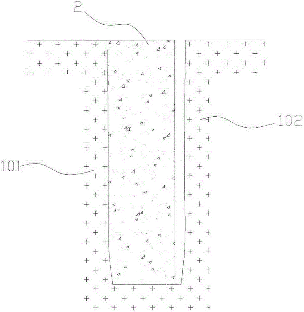 Concrete moulding bed structure and pouring method