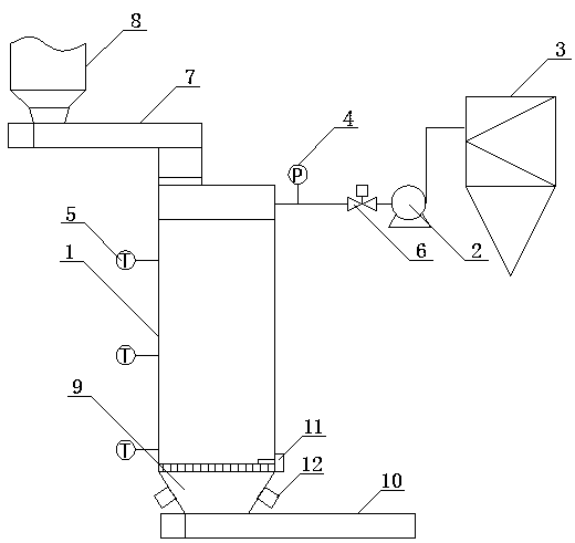 Device and method for treating mining waste through in-situ carbonization of biomass