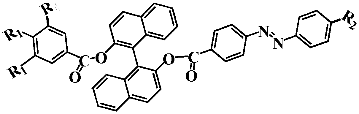 Azobenzene derivative for realizing solid-liquid conversion based on photo-thermal induction and preparation method thereof and application of azobenzene derivative as photoswitch adhesive