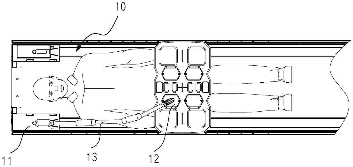 Movable socket assembly and sickbed with movable socket assembly