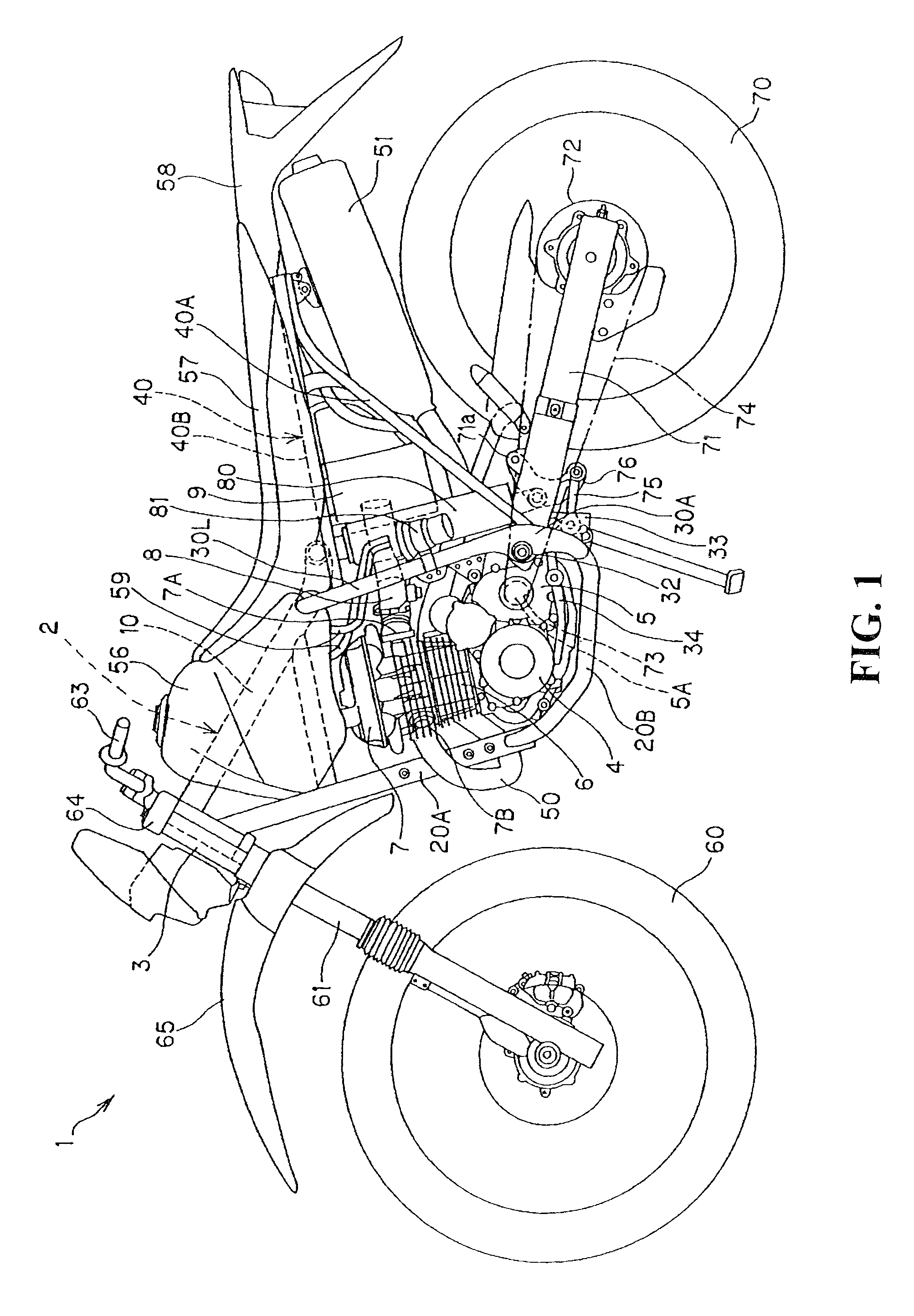 Fuel pump layout structure in motorcycle