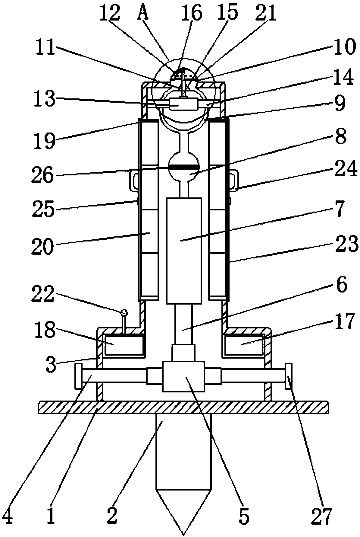 Crop irrigating device for agriculture