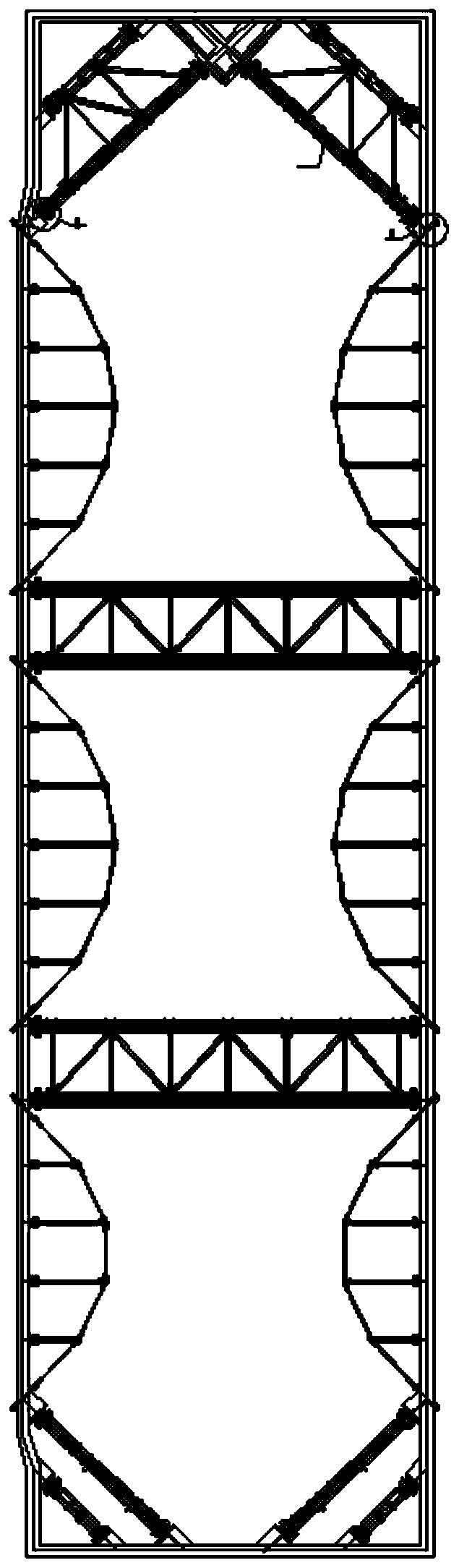 Concrete and metal structure combined type foundation pit supporting system