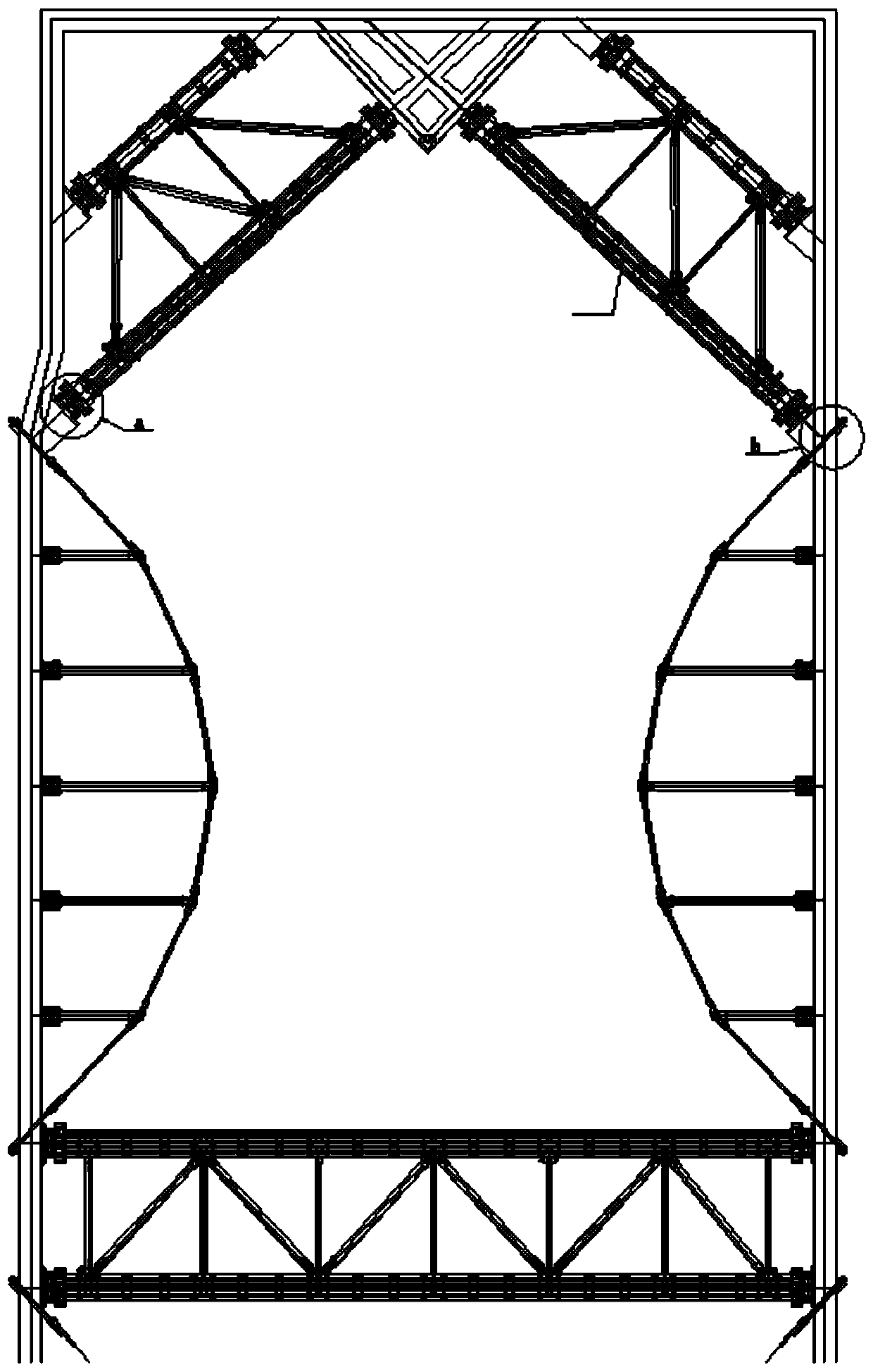 Concrete and metal structure combined type foundation pit supporting system