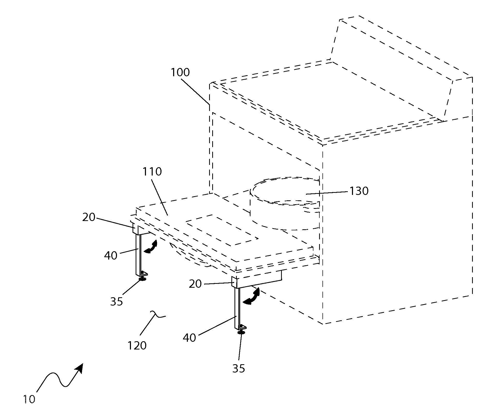 Oven door support legs