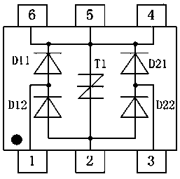 Low capacitance discharge tube array used for G.fast