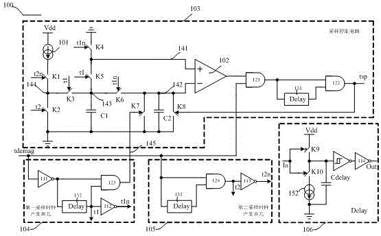 Proportional timing sampling circuit and switch power source using same