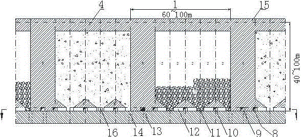 High-yield and low-cost subsequent filling mining method for underground mine