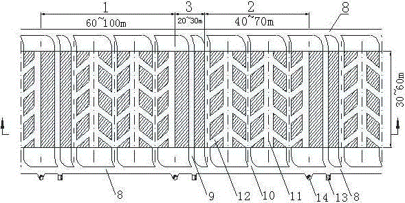 High-yield and low-cost subsequent filling mining method for underground mine