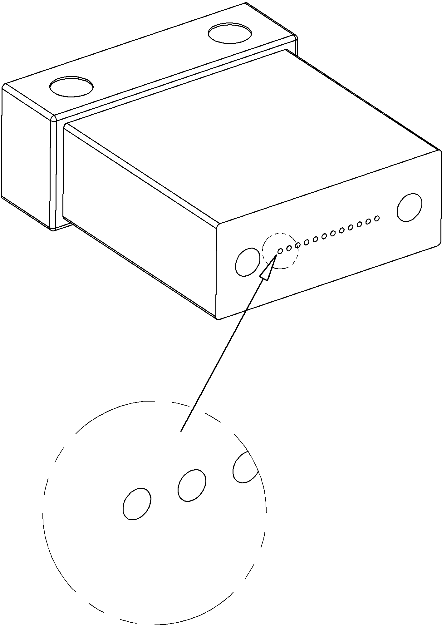 Structure for realizing automatic de-molding of product by utilizing line thimble