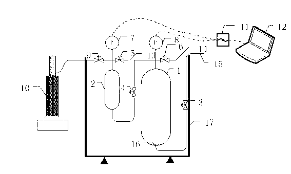 Device and method for preparing water-containing coal sample and testing adsorption